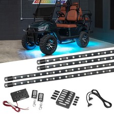LEDGlow 4pc Million Color LED 12V 4-Seater Golf Cart Underglow Neon Lights Kit picture