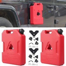 ⭕2X RED 2Gallon Fuel Gas Tank Can Container for Jeep Wrangler Gladiator JK JL JT picture