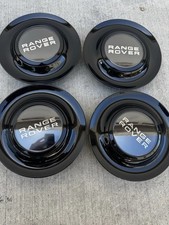 Set 4 Range Rover Black Floating Center Caps Hubcap 20