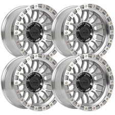 17 inch 17x9 Lock Offroad Combat Machined Clear wheel rim 6x5.5 6x139.7 -12 picture