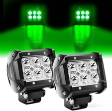 Nilight 4 inch Led Light Pod Green Spot Driving Fog Lights 2PCS 18W Off  picture