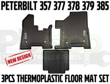 3PCS Thermoplastic Floor Mats Fits Peterbilt 357 377 378 379 385 (Pre-05/2004) picture