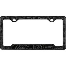 MERCEDES BENZ AMG BWW 100% REAL FORGED CARBON FIBER CAR LICENSE PLATE FRAME picture