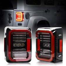 New LED Tail Lights Rear Stop Lamps Clear Len for Jeep Wrangler JK JKU 2007-2017 picture