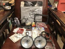 HARLEY Parts Lot NIB Qwik Shade Leather Grip Covers JP Cycle Kuryakyn OEM Plate picture