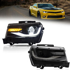 2PCS VLAND LED Projector Headlights For 2014 2015 Chevrolet Camaro W/ Sequential picture