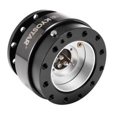 100% Real Aluminum Steering Wheel Quick Release Control Hub Adap Universal Black picture