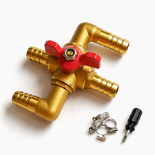Solid Brass 5/8 Inch Heater Control Valve 3/4 Inch Hose Barb Automotive Bypass picture