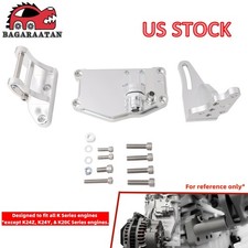 Billet Aluminum K swap K20 K24 Water Plate kit w/ Alternator Brackets Fittings picture