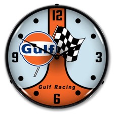 Gulf Racing GT40, Lighted Backlit LED Clock Gulf Licensed  picture