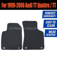 Front 1st Row Floor Mats Carpet Velour For 1999-2006 Audi TT Quattro / TT Black picture
