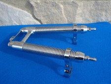 KCINT CHROME FINNED BILLET OIL COOLER WITH CLAMPS FOR HARLEY DAVIDSON 1 1/8 FRAM picture