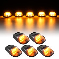 5Pcs Smoked Amber Car Roof LED Cab Top Marker Running Lights For Truck SUV Lamps picture