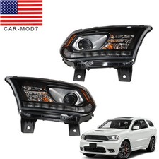 Fit For 2016-2020 Dodge Durango HID Headlights Headlamps w/DRL Left+Right Side picture