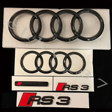 Audi RS3 Gloss Black Full Badges Package OEM Exclusive Pack For Audi RS3 8V picture