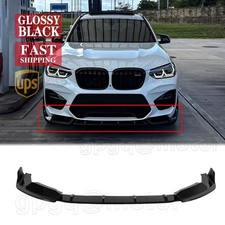 For BMW F97 F98 X3M X4M Competition 19-21 GT-Style Glossy Black Front Bumper Lip picture