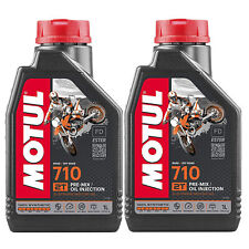 Motul 710 2 Liter 2T 100% synthetic 2-Stroke Ester Core Engine Motor Oils 2 x 1L picture