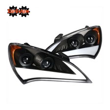 For: 10-12 Hyundai Genesis Coupe Black Projector Headlight w/LED Turn Signal SEQ picture