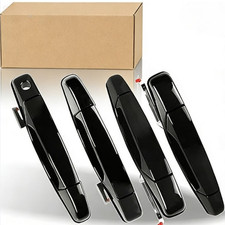 4X Door Handle Gloss Black Fits 2007-2014 Chevy Tahoe Silverado GMC Yukon Sierra picture