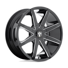 24x9.5 DUB S109 PUSH GLOSS BLACK MILLED Wheel 6x135/6x5.5 (25mm) picture