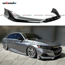 Lunar Silver Metallic ACR Style Front Bumper Lip Splitter Fit 21-22 Honda Accord picture