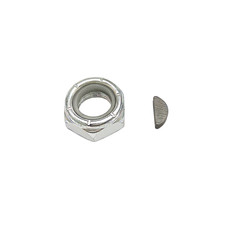 GM Saginaw Power Steering Pump Pulley Nut & Keyway SB & BB Chevy Chrome picture