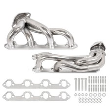 Pair Shorty Exhaust Manifold Headers For 1987-1996 Ford F150 F250 Bronco 5.8L picture