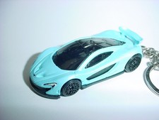 HOT 3D BLUE MCLAREN P1 CUSTOM KEYCHAIN keyring key chain bling racing hot wheels picture