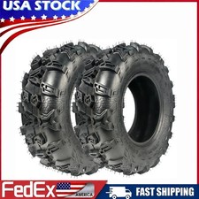 2Pcs ATV/UTV Tires 25x10-12 25x10x12 All Terrain Heavy-Duty Trail Mud Sand Tires picture