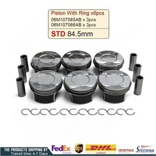 6pcs Piston with ring Audi S4 S5 SQ5 A6 A7 Q7 Q8 EA839 3.0T V6 06M107065AB STD picture