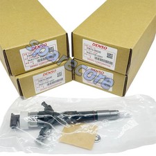 4X GENUINE DENSO DIESEL FUEL INJECTOR FOR TOYOTA HILUX KUN26R 1KD-FTV D4D 3.0 picture