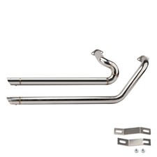 Shortshots Staggered Exhaust System Kit Fits Kawasaki Vulcan 900 Loud Deep Sound picture