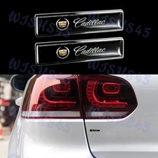 For Cadillac Luxury Auto Car Body Fender Metal Emblem Badge Sticker Decal 2PCS picture