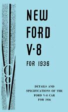 1936 FORD V-8 V8 Car Specification Manual picture