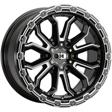 One 17x9 Vision 405 Korupt 6x5.5/6x139.7 -12 Black Milled Wheel Rim 106.2 picture