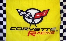 Corvette Yellow Racing Premium C-5 Flag 3' x 5' Indoor Outdoor (USA Seller) picture