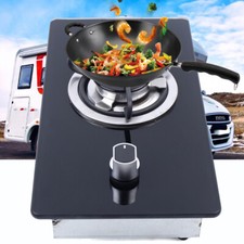 Boat Caravan RV Camper 1 Burner Gas Cooktop LPG Gas Stove Hob W/Tempered Glass picture