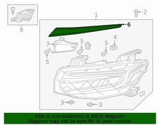 2019 - 2022 Honda Insight Headlight Molding - Honda (33101-TXM-A01). Brand New picture