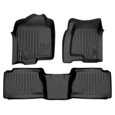 SMARTLINER SA0178/B0179 2 Rows Floor Liners Black 99-07 Silverado Sierra Dbl Cab picture