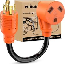Nilight RV Generator Adapter Cord 30 Amp to 30 Amp 4 Prong Pure Copper picture