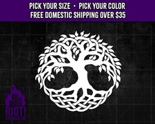 Yggdrasil The World Tree Decal for Car, Viking, Nordic, Norse, Runic Decal picture