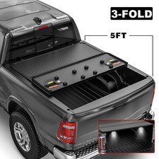 5FT 3-Fold Hard Truck Bed Tonneau Cover For 2019-2026 Ford Ranger Waterproof New picture