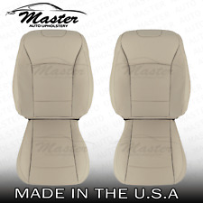 For 2015 - 2017 Subaru Outback Legacy Front Tan Leather Seat Covers, Perforated picture