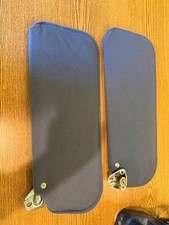 1978-88 OLDSMOBILE OMEGA Sun Visors Foam Back Material - Pair - DARK BLUE picture