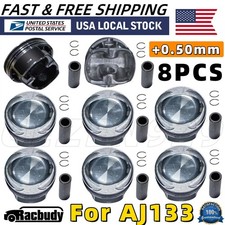 +0.50MM New Engine Pistons Kit Oversized for Jaguar Land Rover AJ133 5.0L V8 N/A picture