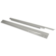 Fit 14-19 Silverado Sierra Extended Cab Silver Slip-On Outer Rocker Panel Pair picture