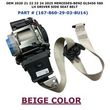 2020-2025 Mercedes-Benz GLS450 580 left side seat belt BEIGE 167-860-29-03-8U14 picture