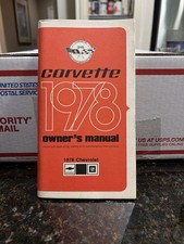 1978 Corvette ORiGiNAL owners manual with Card picture