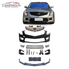 For 2014-2019 Cadillac ATS to ATS-V style Front Bumper Cover Kit w/Grille picture