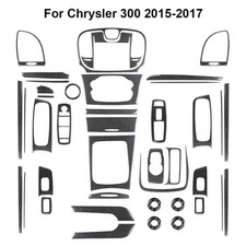 42Pcs Carbon Fiber Full Interior Trim Cover Set for Chrysler 300 2015-2022 picture